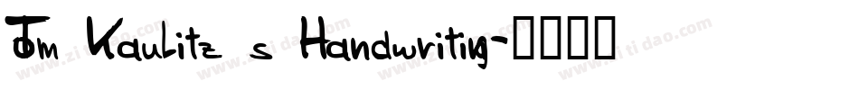 Tom Kaulitz s Handwriting字体转换